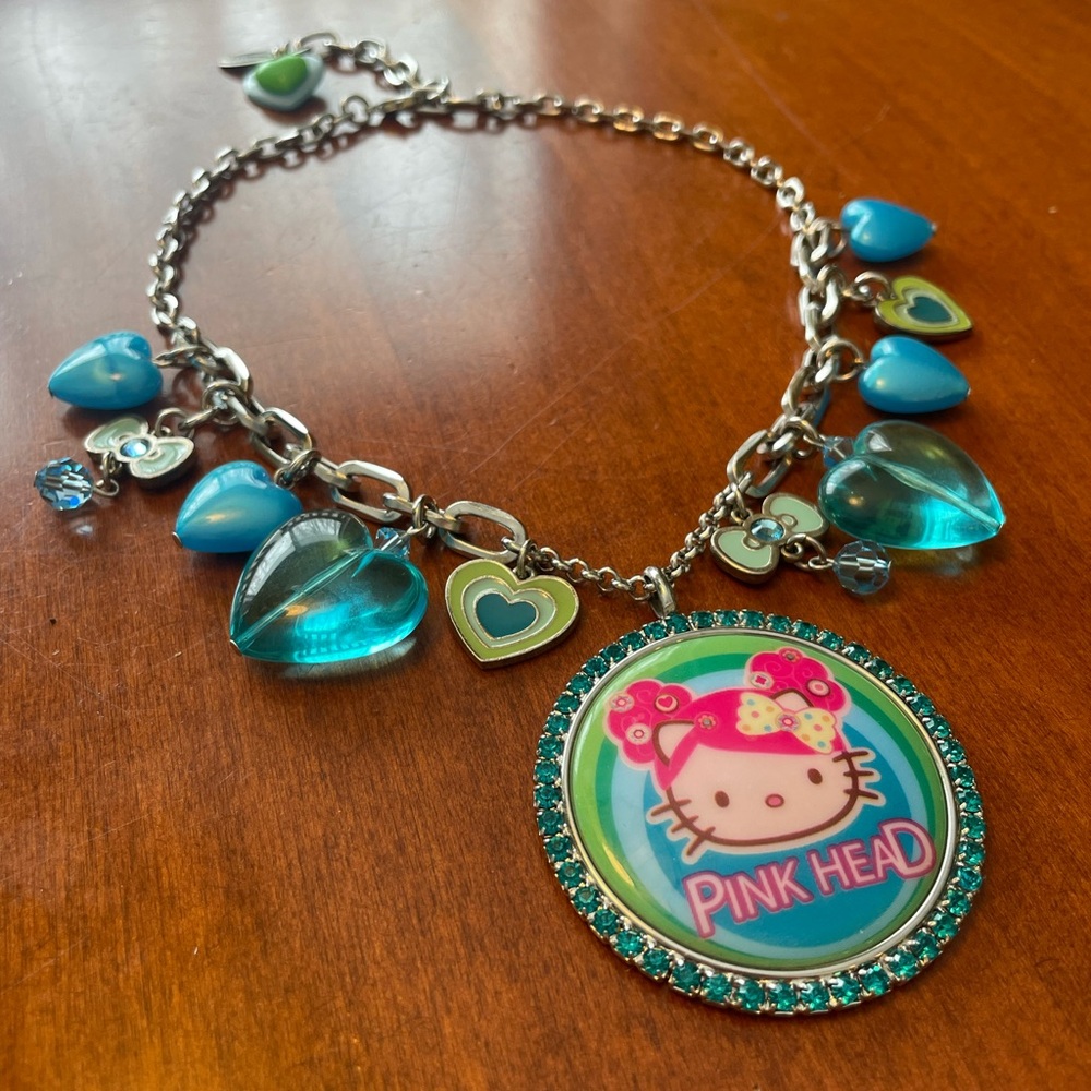 Tarina Tarantino Hello Kitty Blue and Silver Necklace with Whimsical Charms